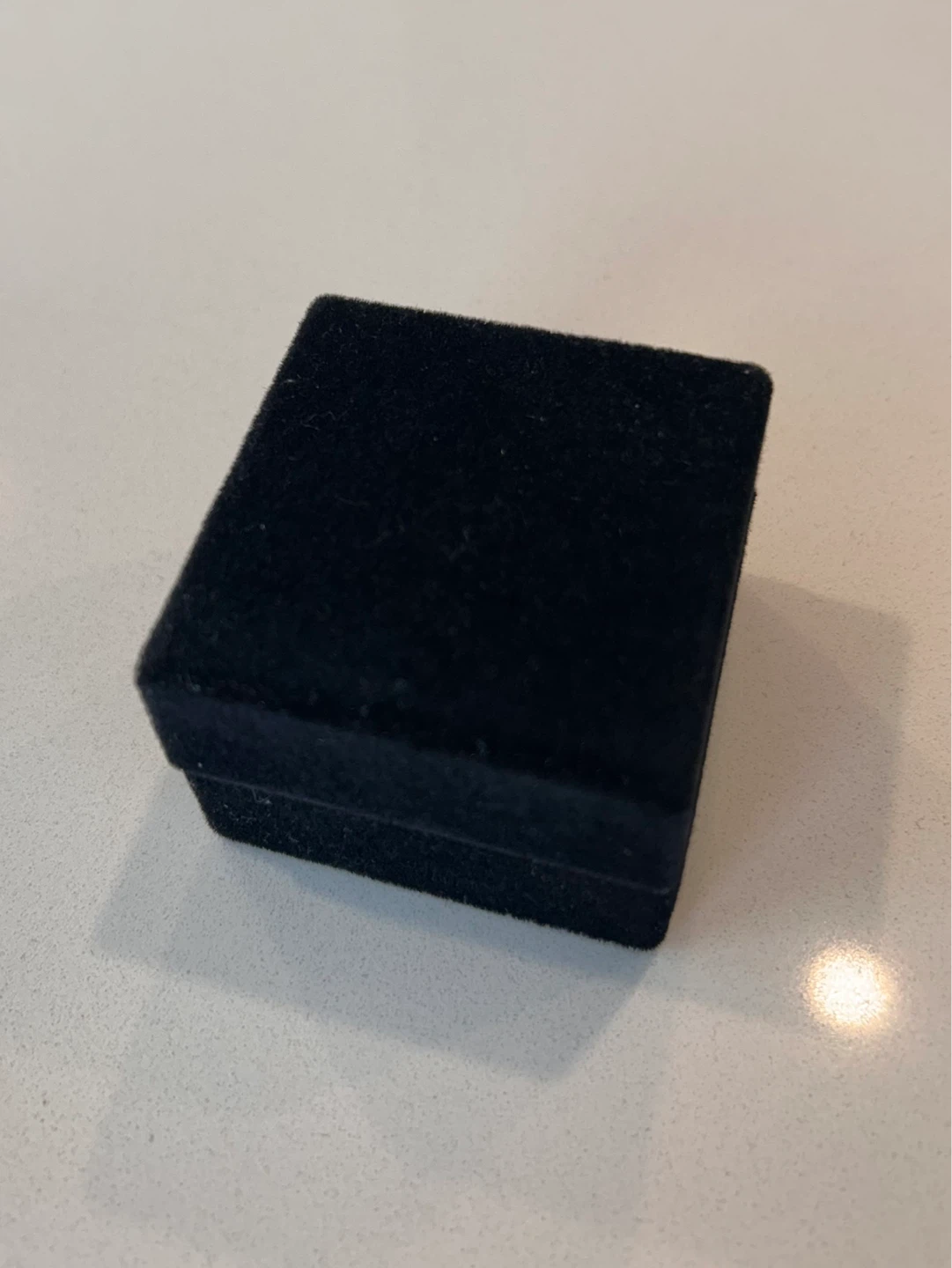Velvet Ring Box - Black & Tan - photo 3