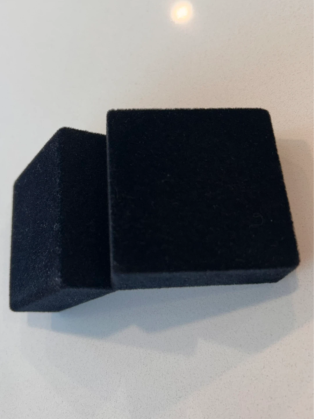 Velvet Ring Box - Black & Tan - photo 5