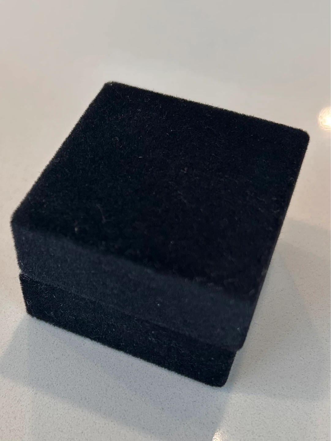 Velvet Ring Box - Black & Tan - photo 4