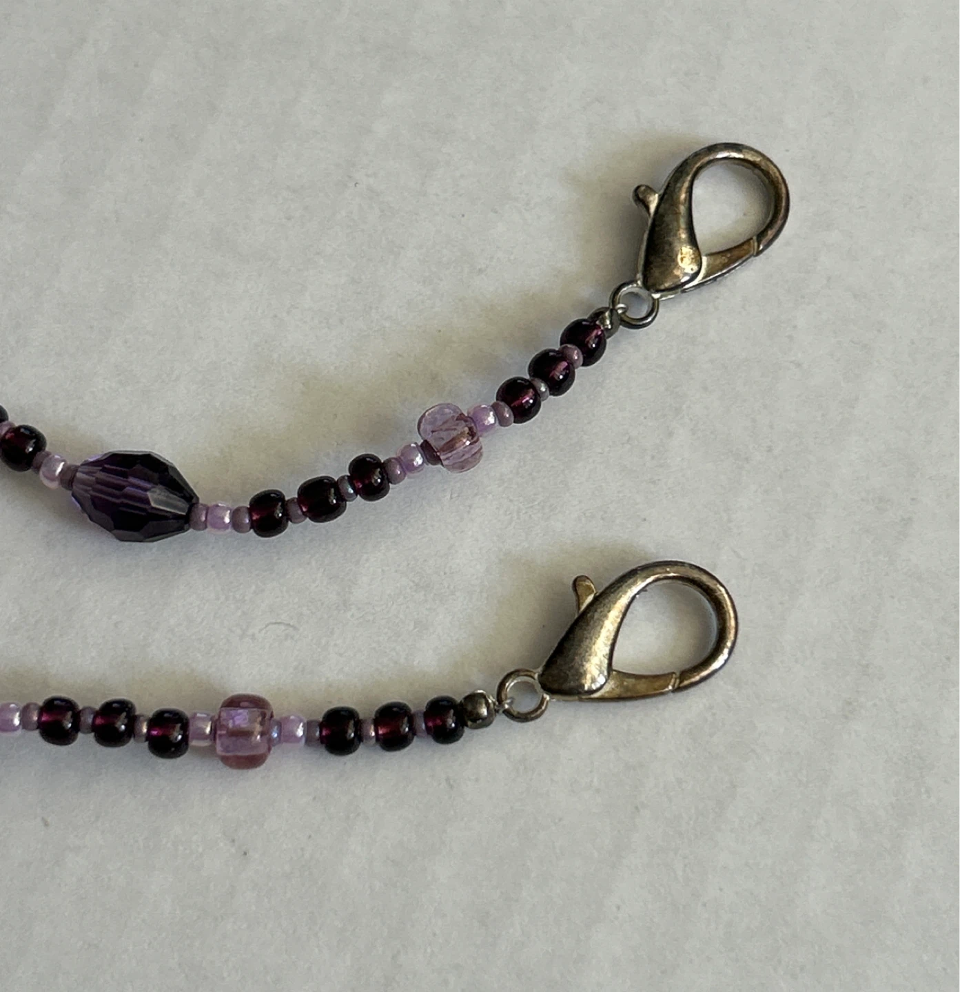 🌱Purple Beaded Eyeglasses Lanyard with Clasps - photo 3