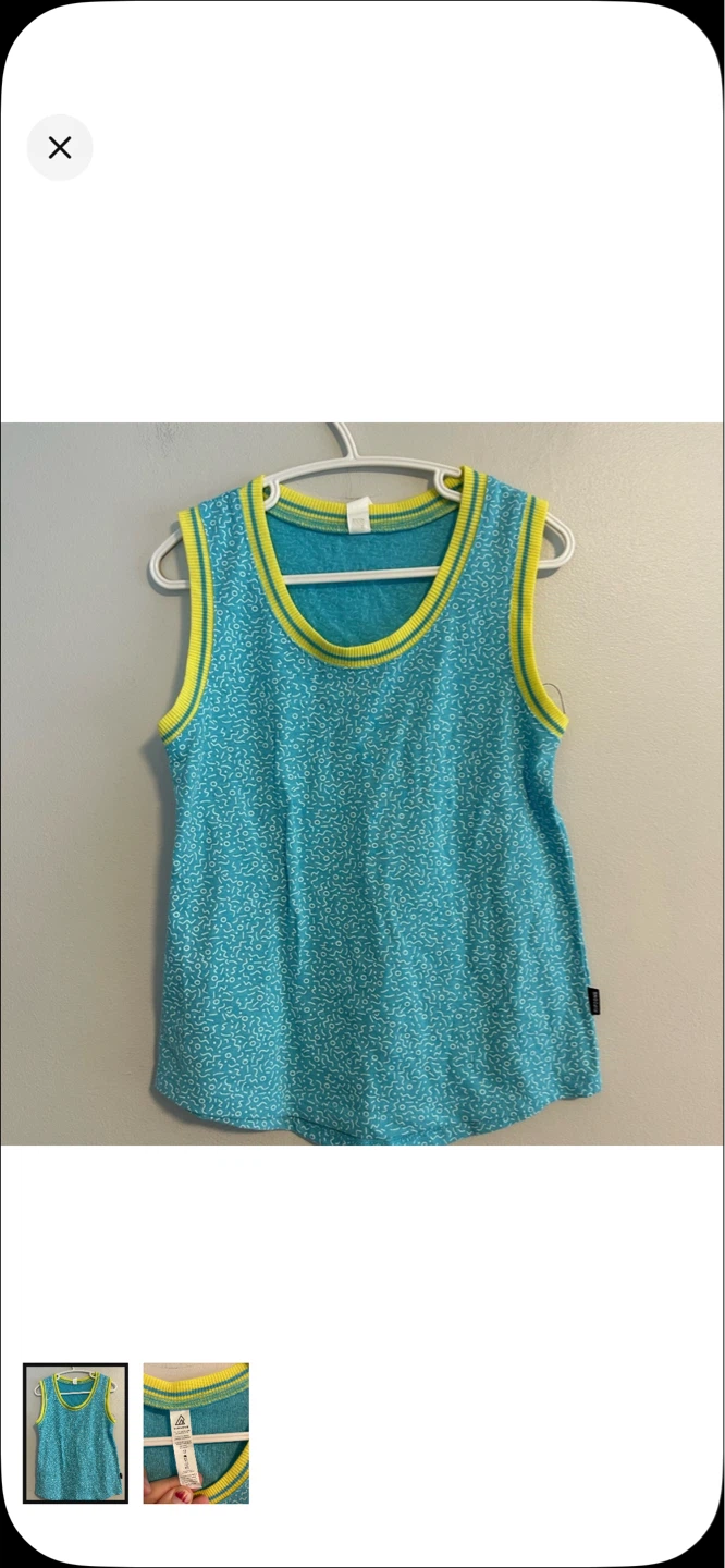 Ripzone Teal & Yellow Tank Top