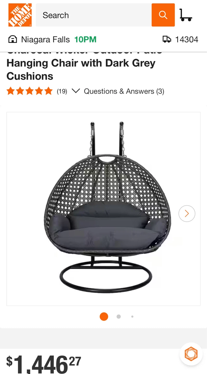 Hanging Egg Chair with NO Cushions - photo 2
