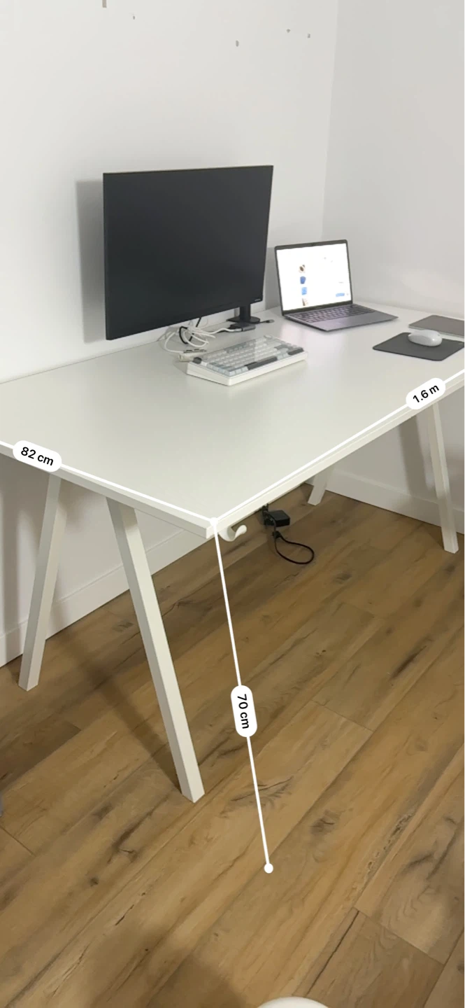 IKEA TROTTEN Desk - White 160x80cm