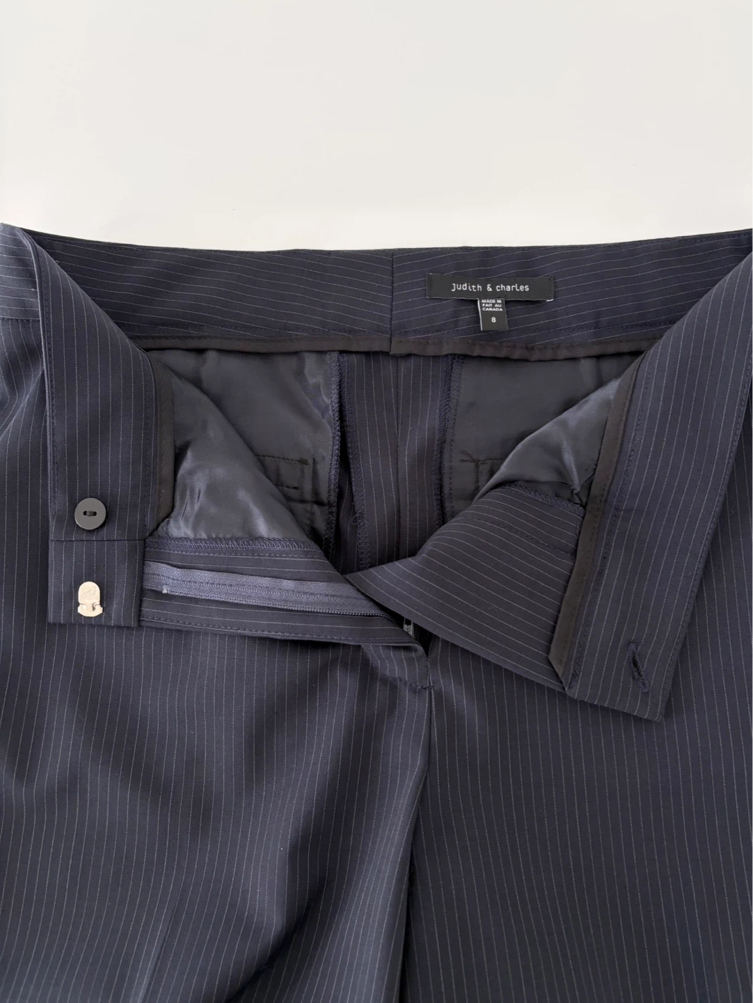 NWOT Judith & Charles Classic Striped Trousers - photo 3