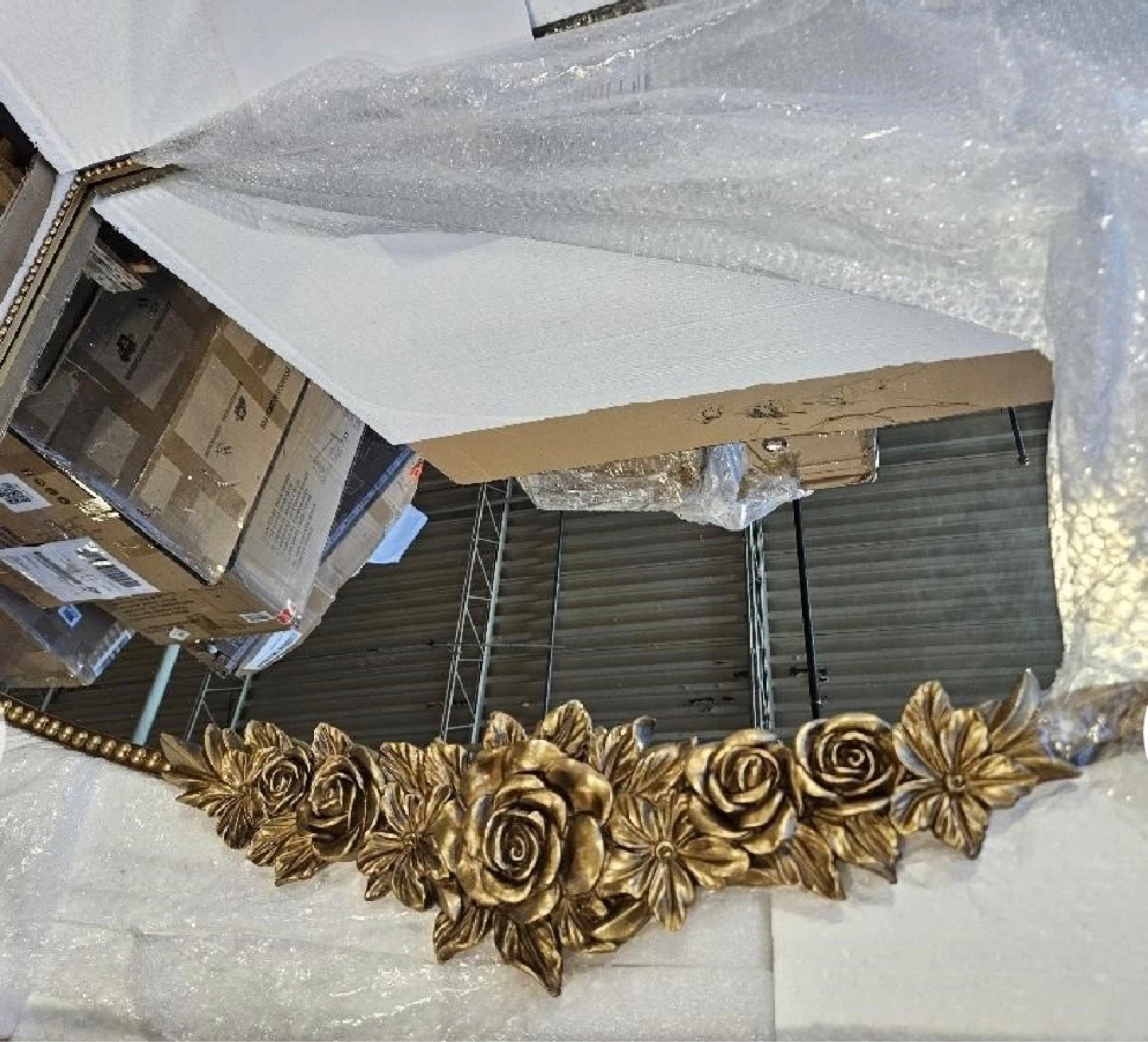 Gold Floral Accent Wall Mirror - photo 4