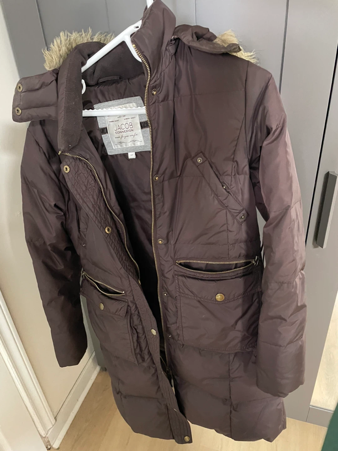 Jacob Coat with Faux Fur Trim