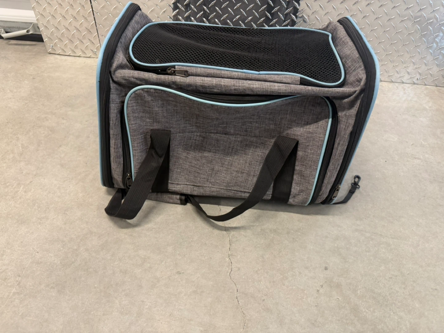 Grey and Blue Pet Carrier Bag - photo 2