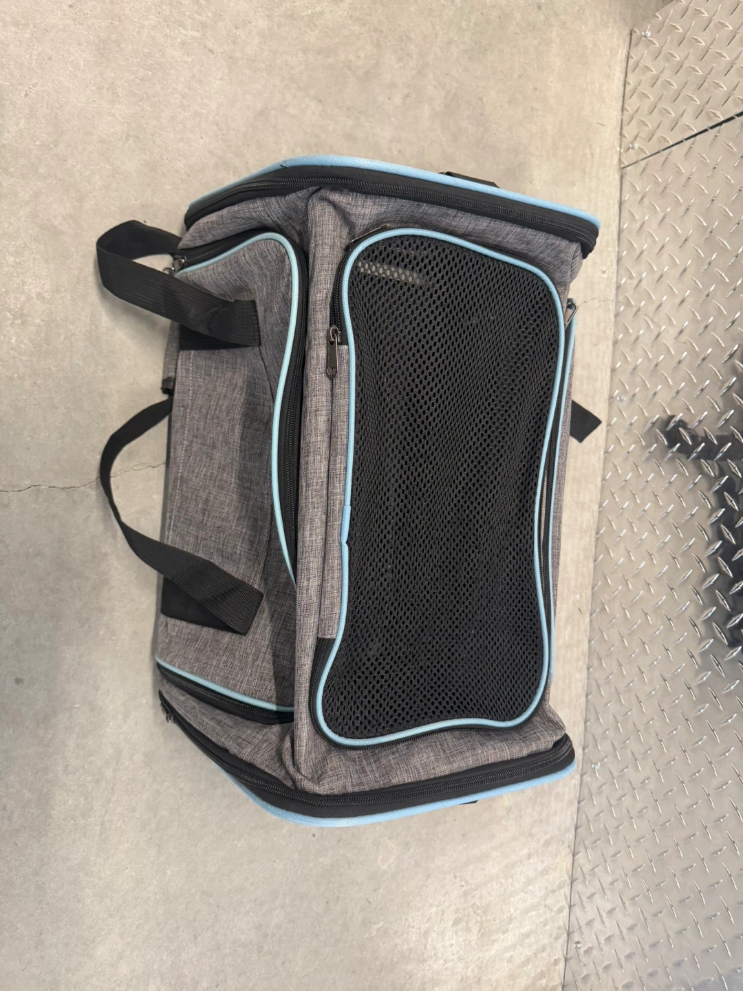Grey and Blue Pet Carrier Bag - photo 3