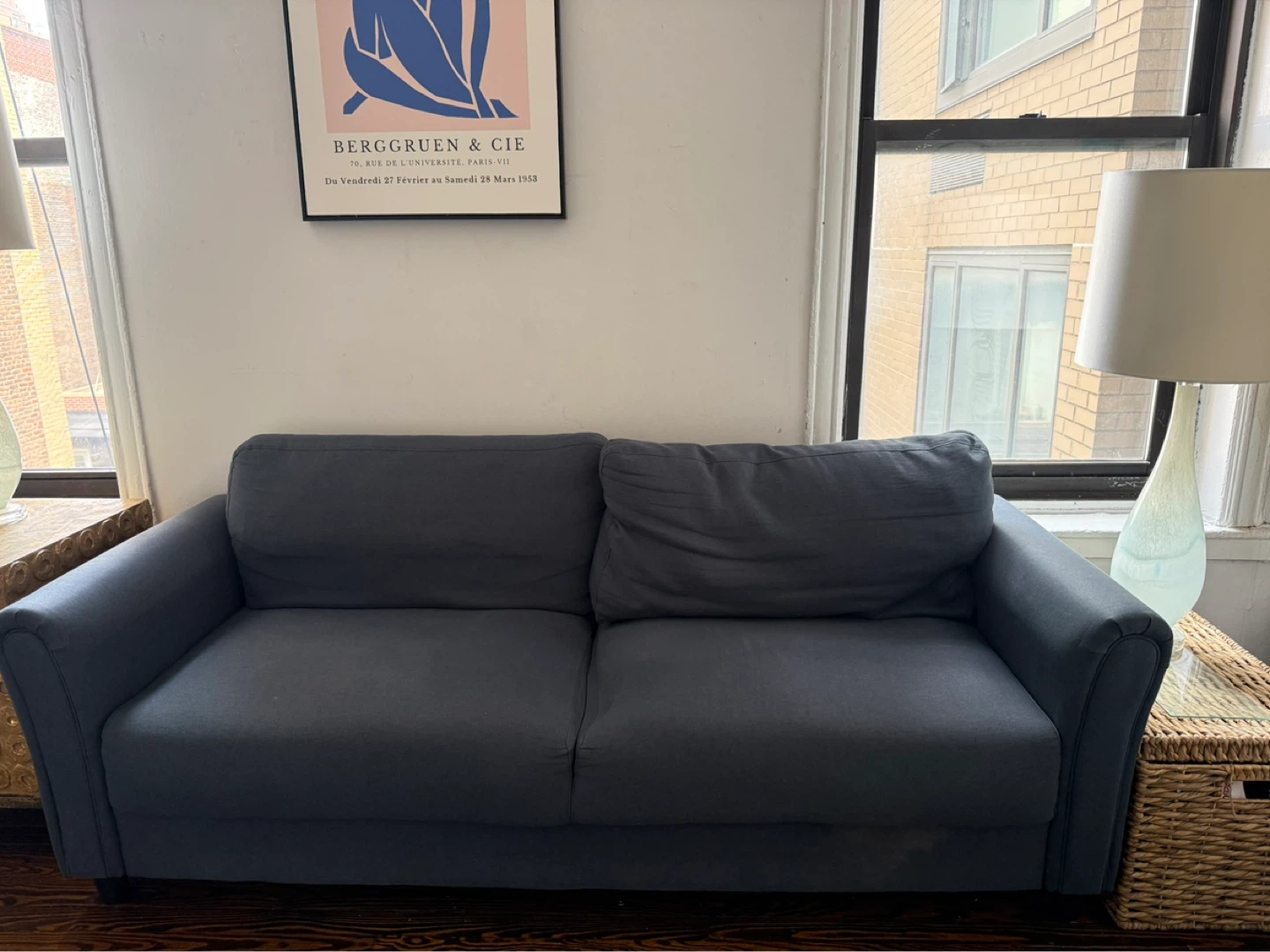 Blue 2-Seater Sofa