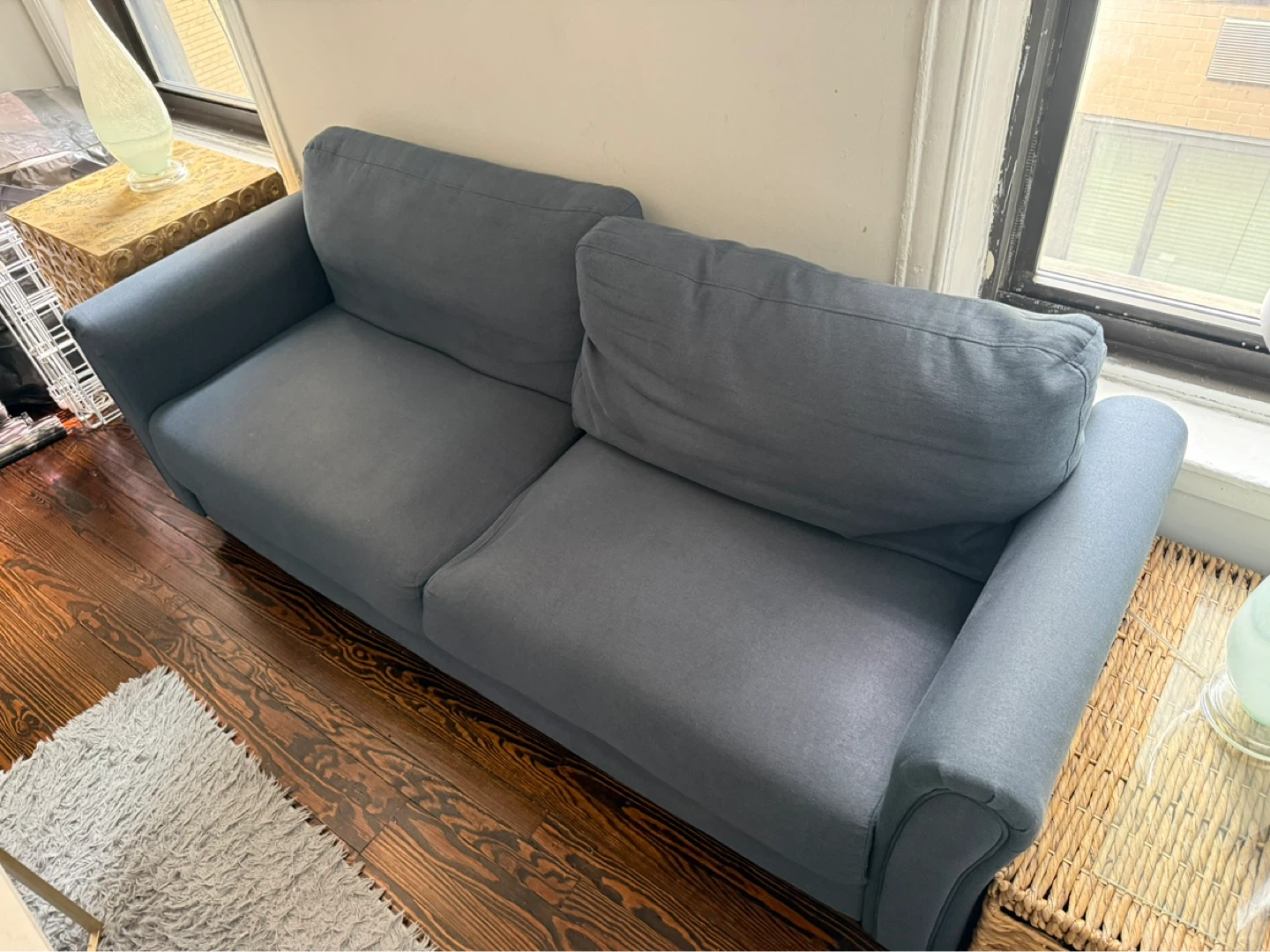 Blue 2-Seater Sofa - photo 2