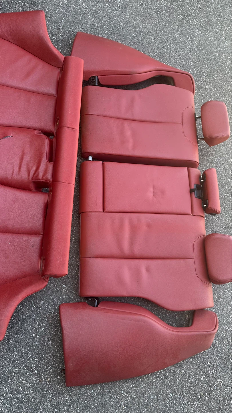 BMW F30 Red Leather Rear seat set