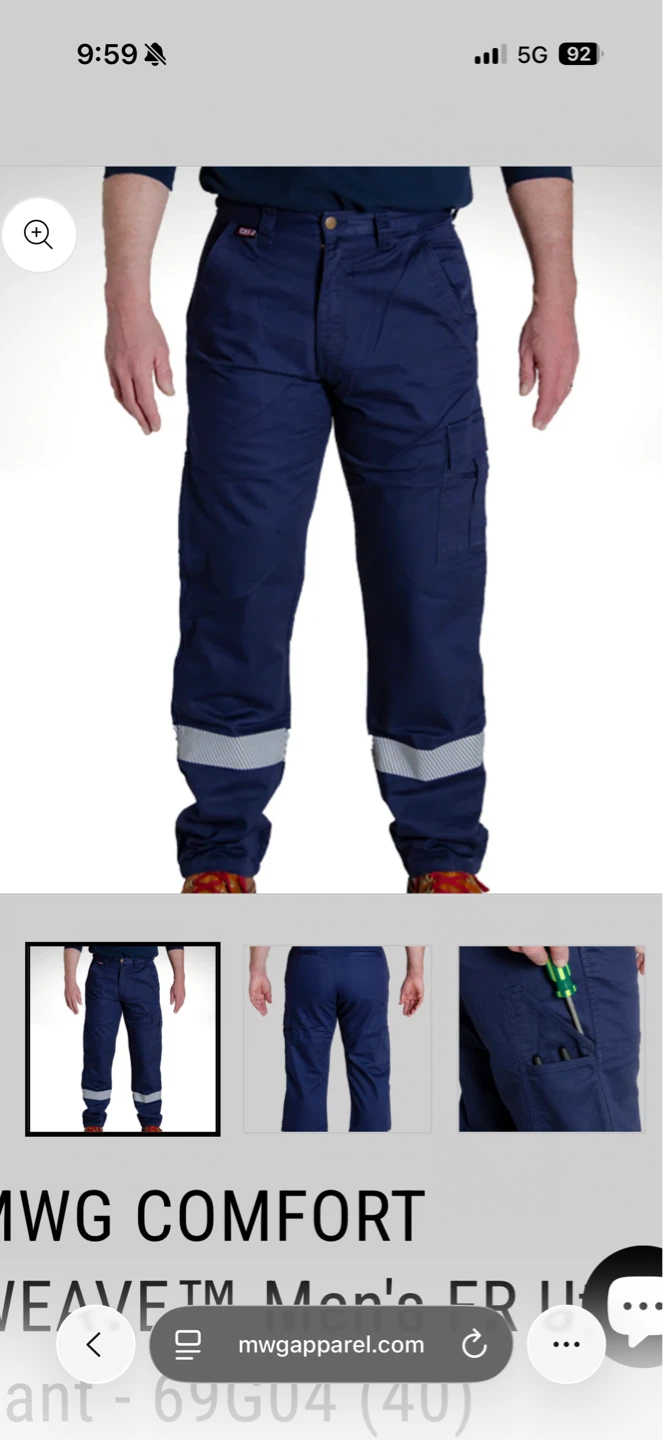 MWG Comfort Weave FR Work Pants - Men's