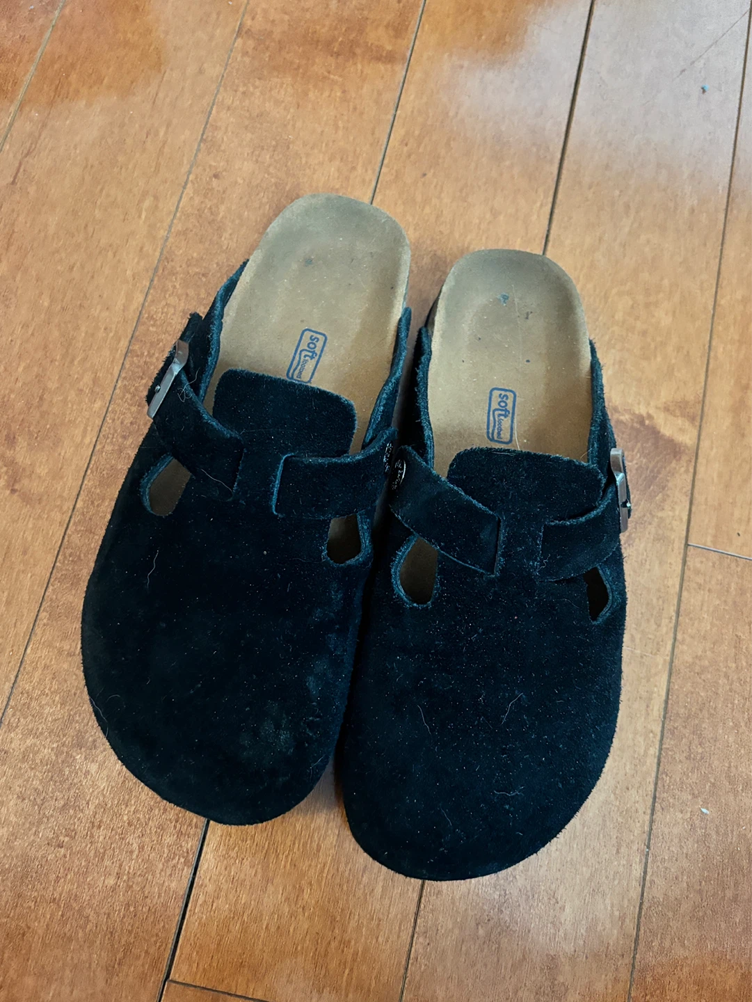 Birkenstock Black Suede Clogs Size 37