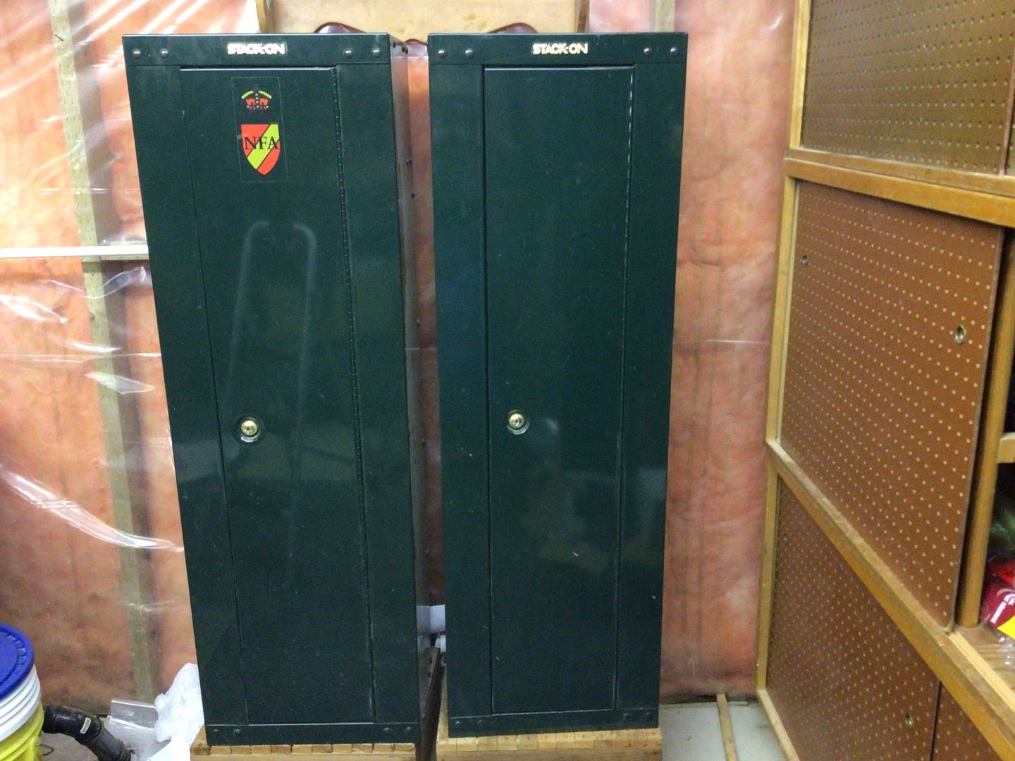 Stack-On Green Gun Cabinets