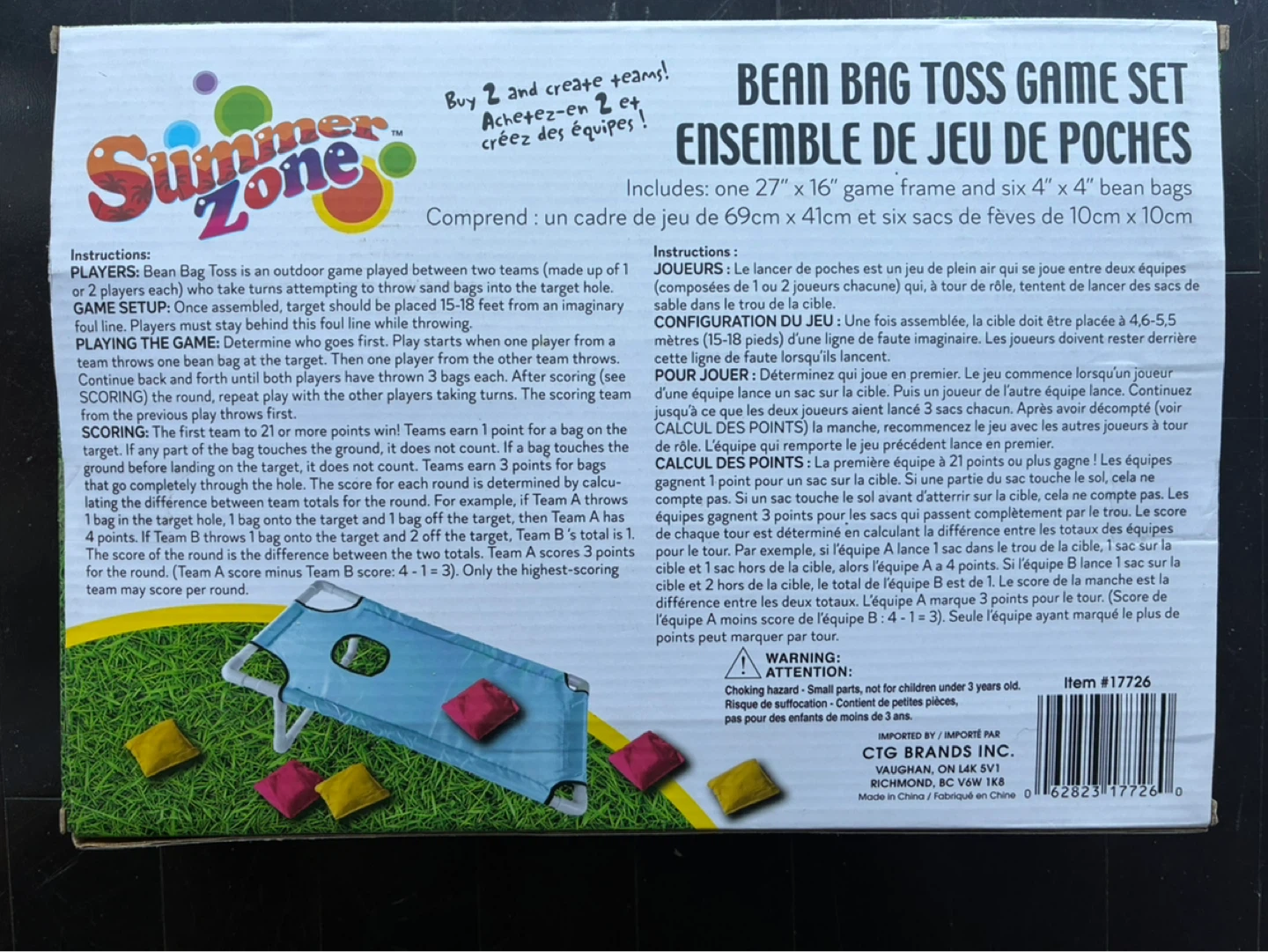 BNIB Summer Zone Bean Bag Toss Game Set - photo 2