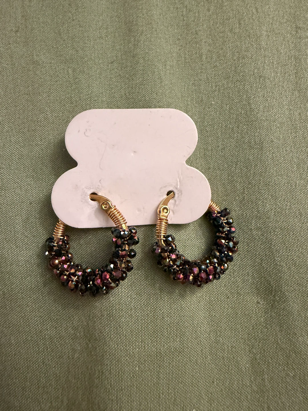 Beaded Hoop Earrings