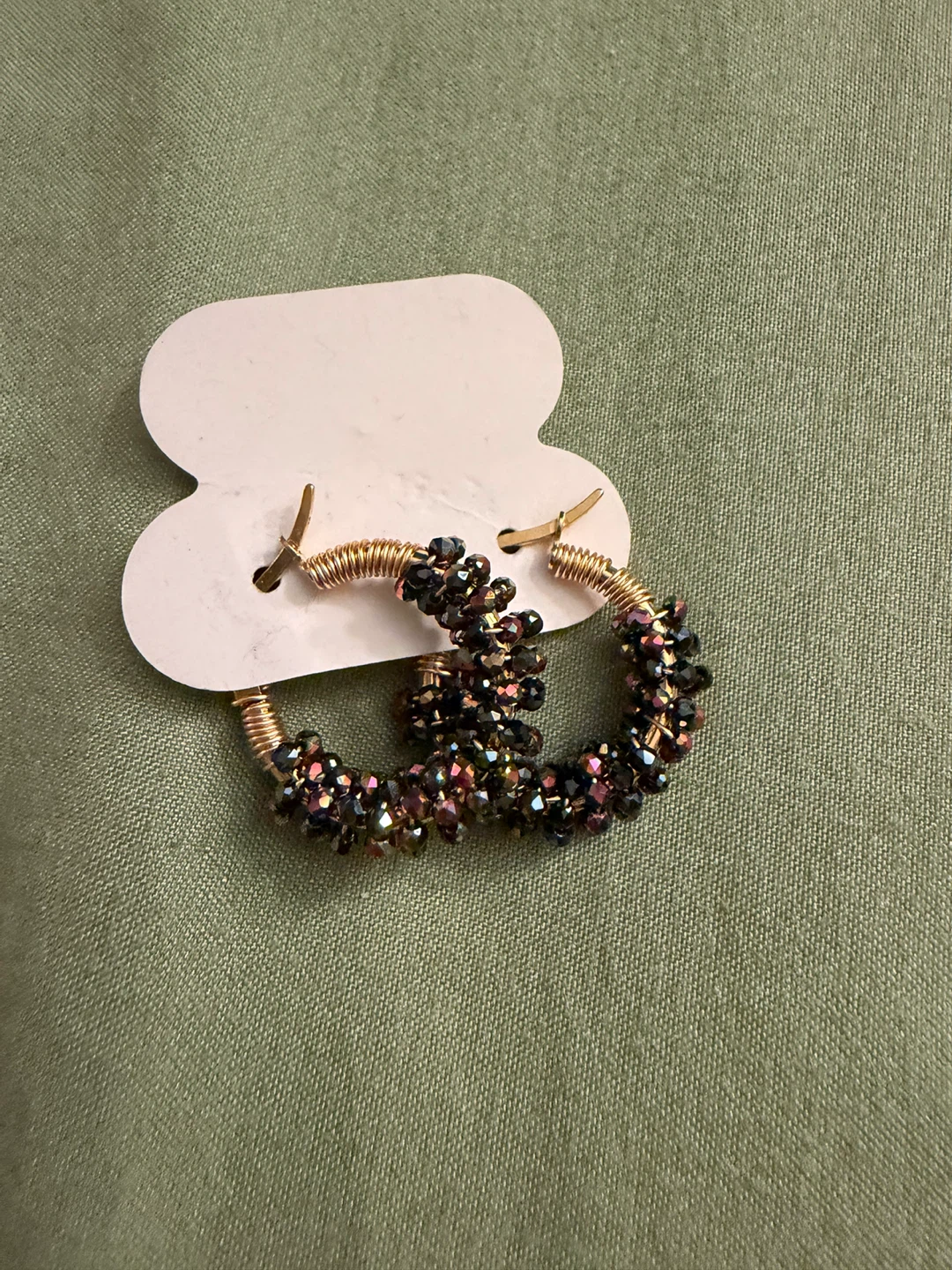 Beaded Hoop Earrings - photo 2