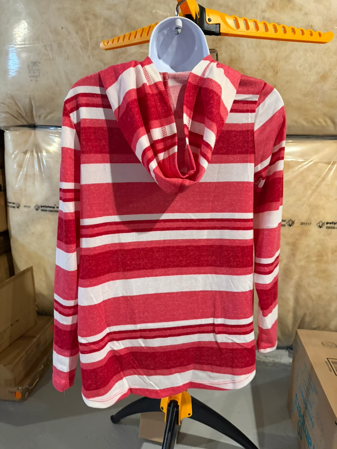 Women's Striped Hooded Tunic Tops - photo 2