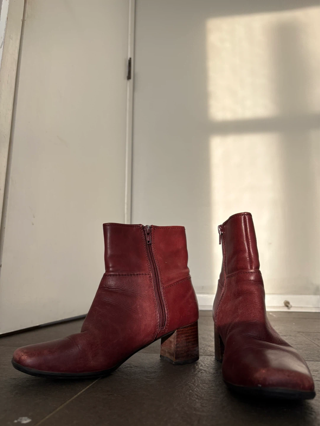 Nine West Red Leather Ankle Boots - photo 5