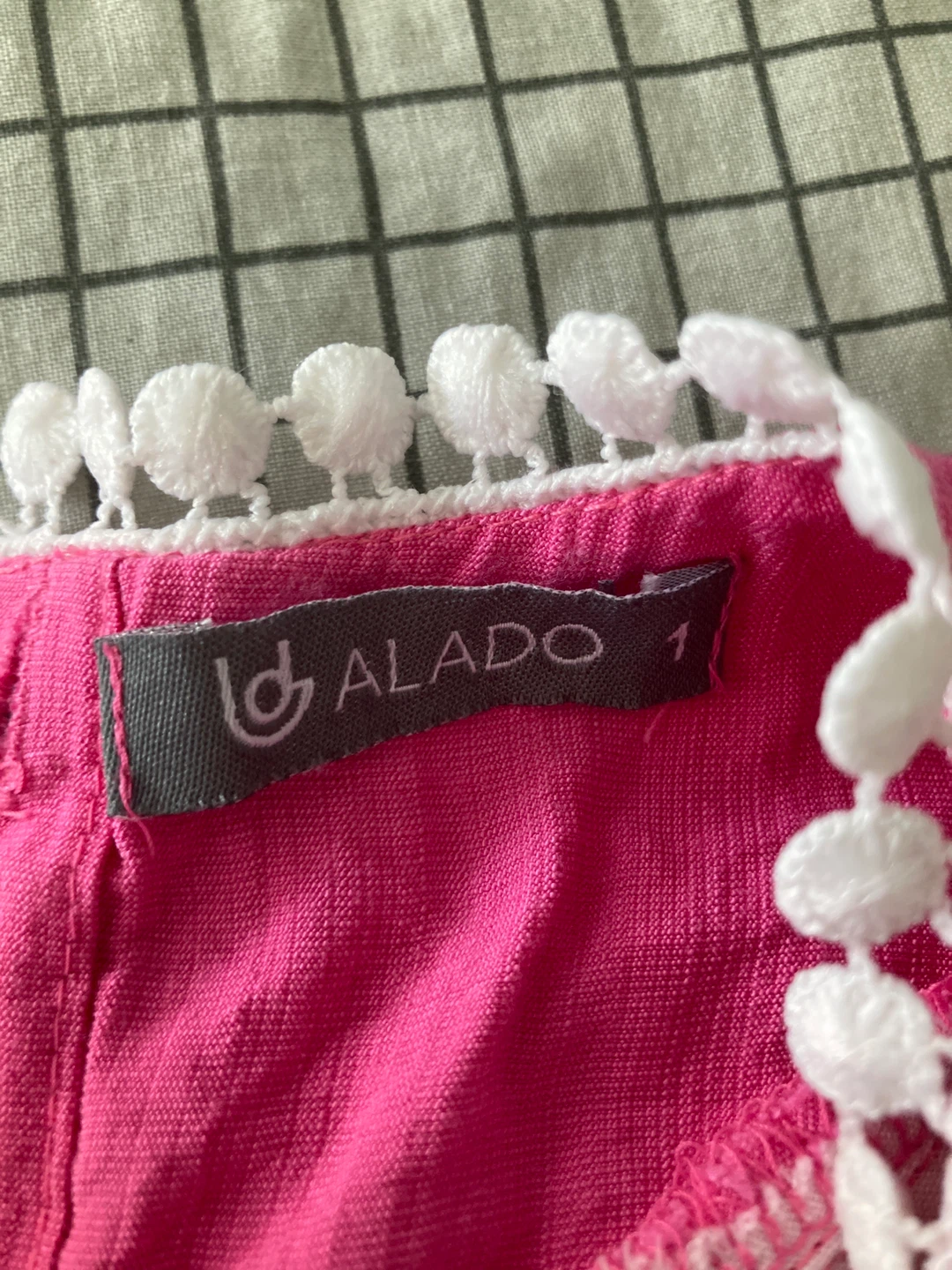 Alado Pink Tiered Dress with Pom-Pom Trim - Size 1 - photo 2