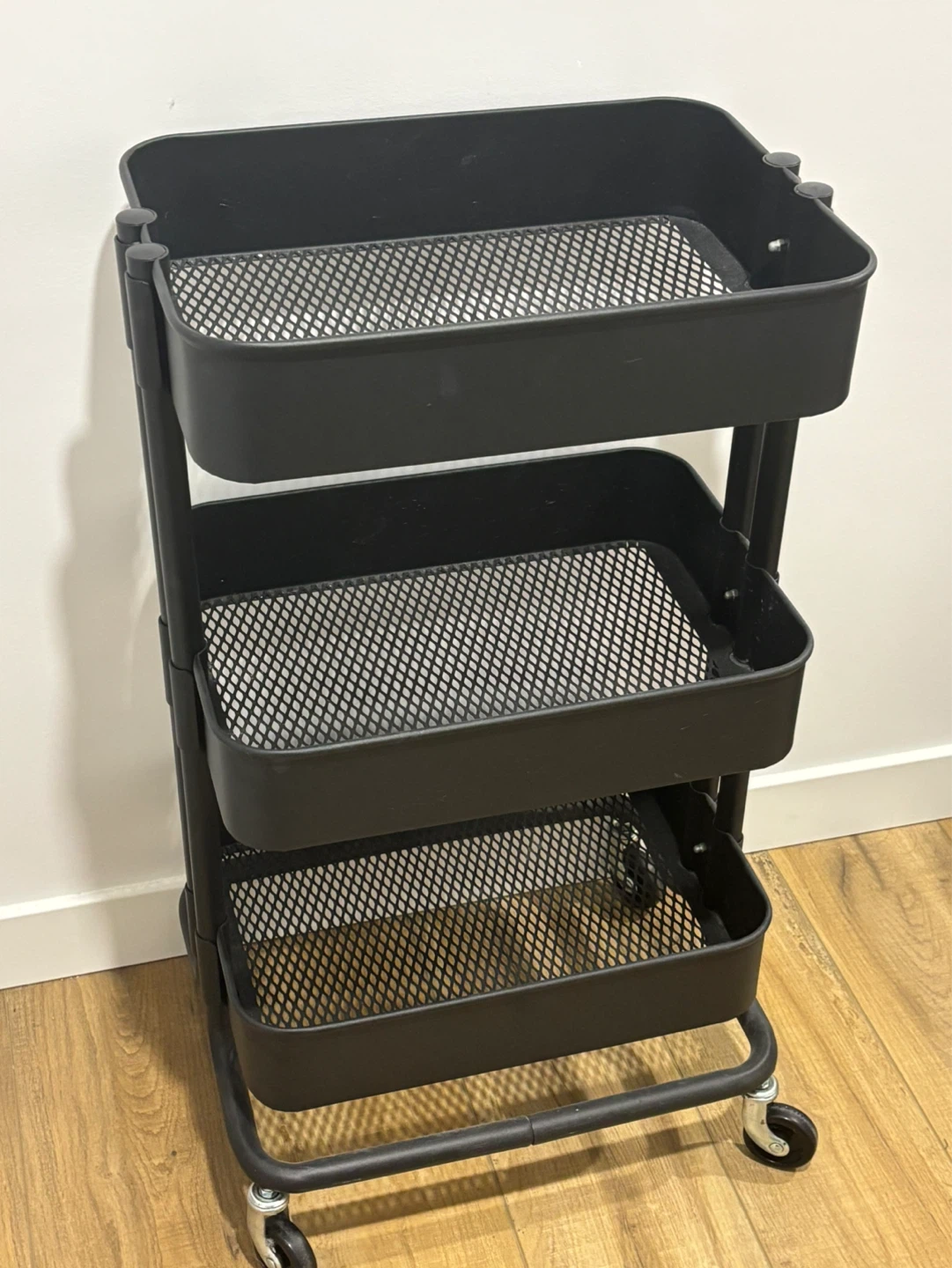 IKEA RASKOG 3-Tier Utility Cart - Black