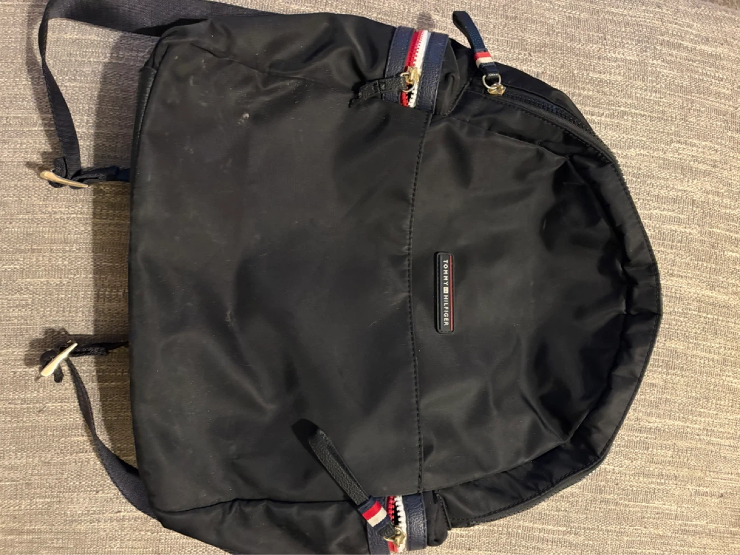 Tommy Hilfiger Black Nylon Backpack