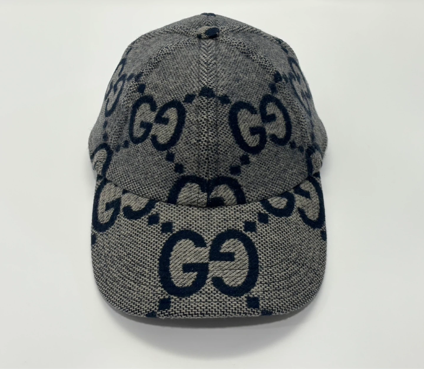 Gucci Baseball Cap Hat Kids GG Monogram Jumbo Wool Canvas - photo 2