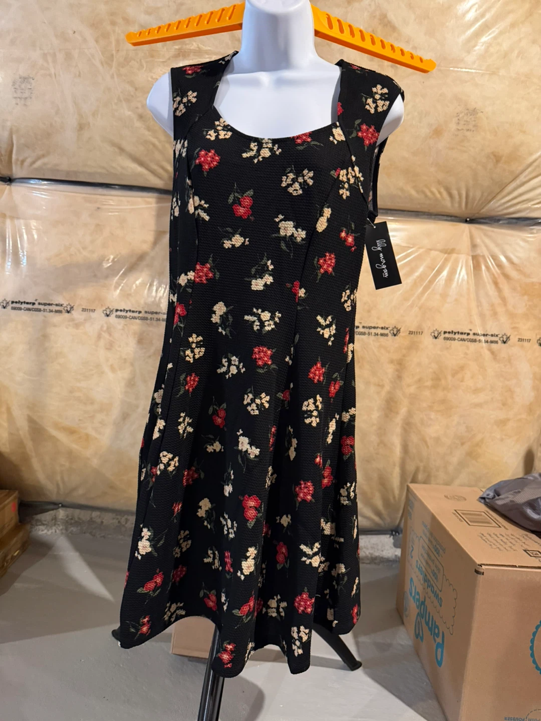 Lily Morgan Floral Print Dress with Back Cutout