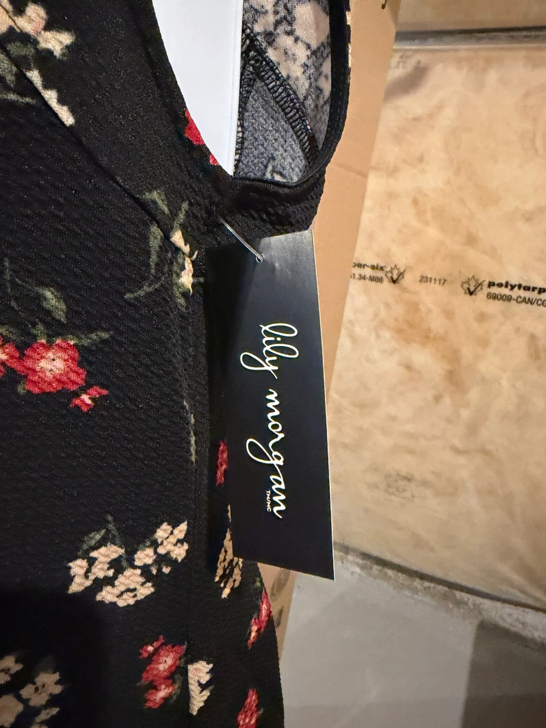 Lily Morgan Floral Print Dress with Back Cutout - photo 3