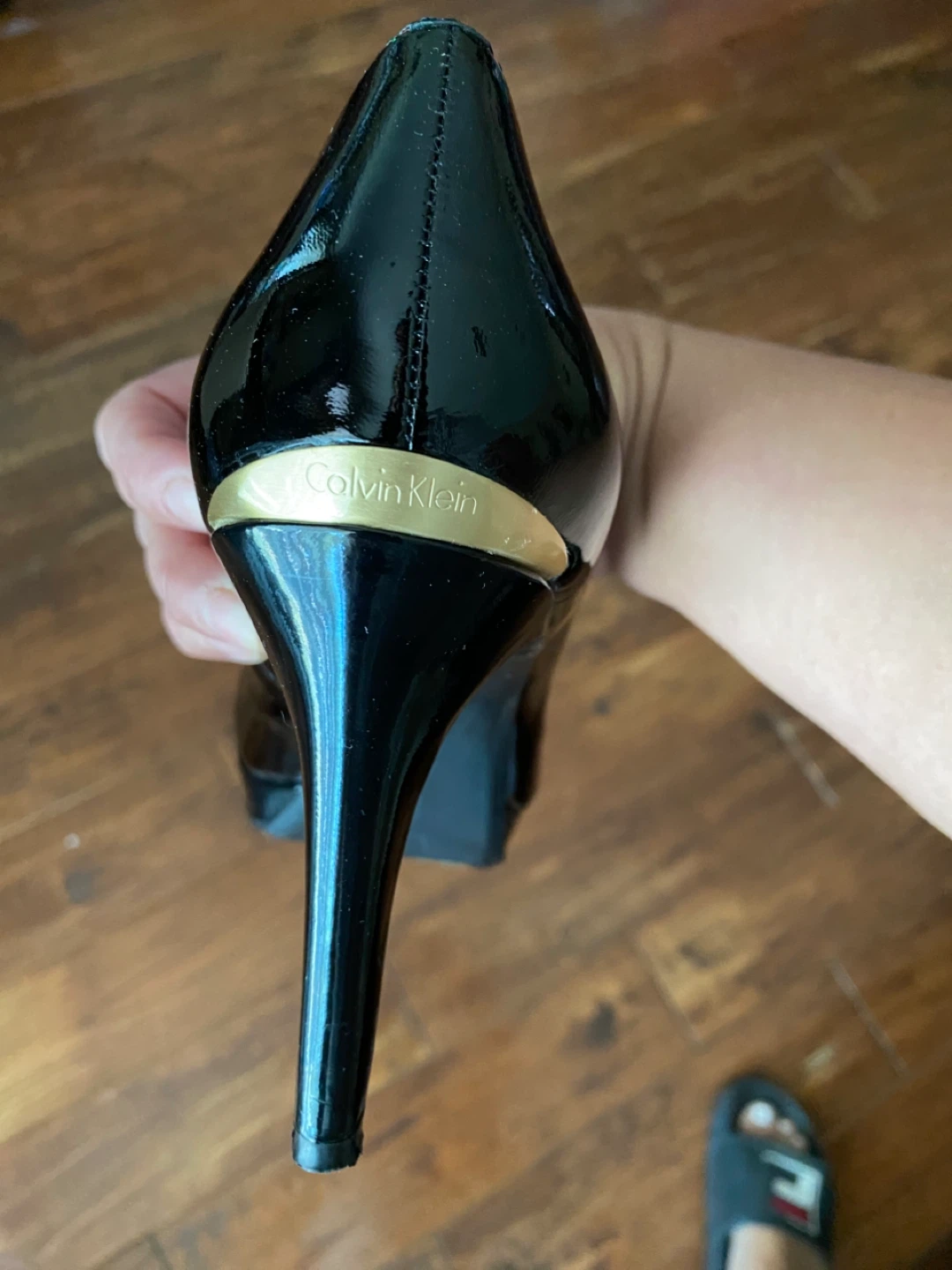 Calvin Klein Black Patent Mary Jane Heels - photo 3