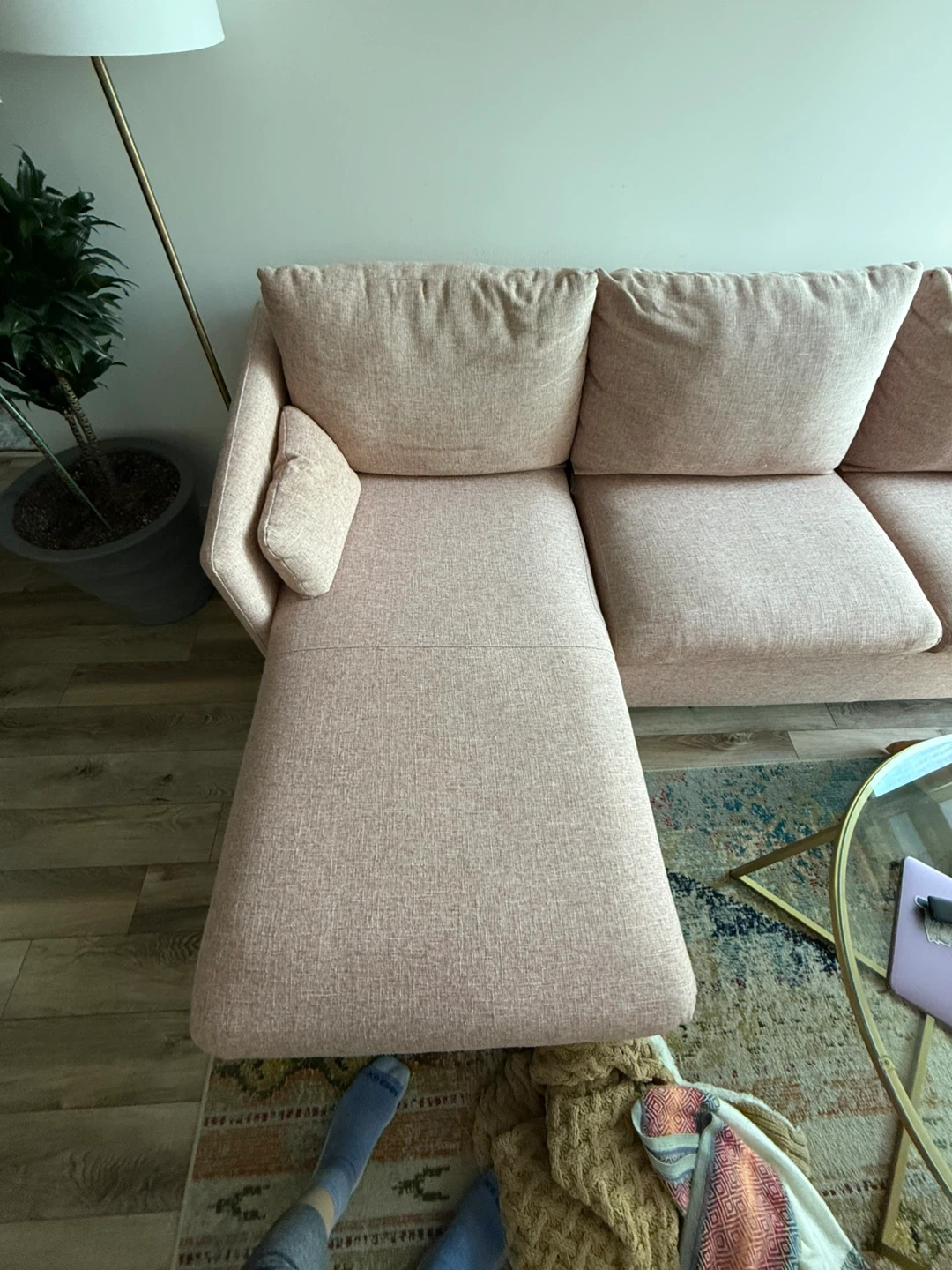 Pink Sectional Sofa - photo 4