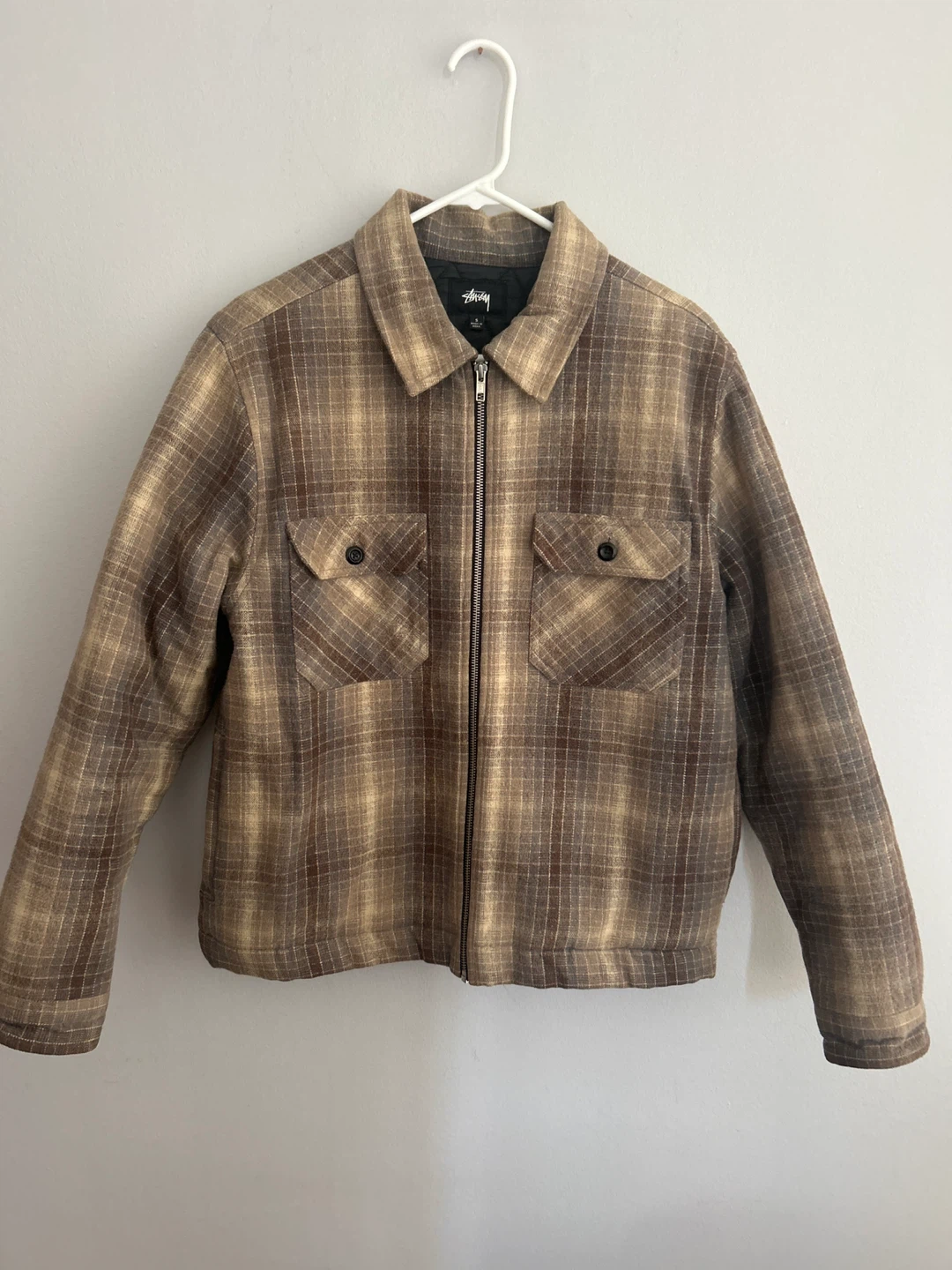 Stüssy   Plaid Zip-Up Jacket - Size S