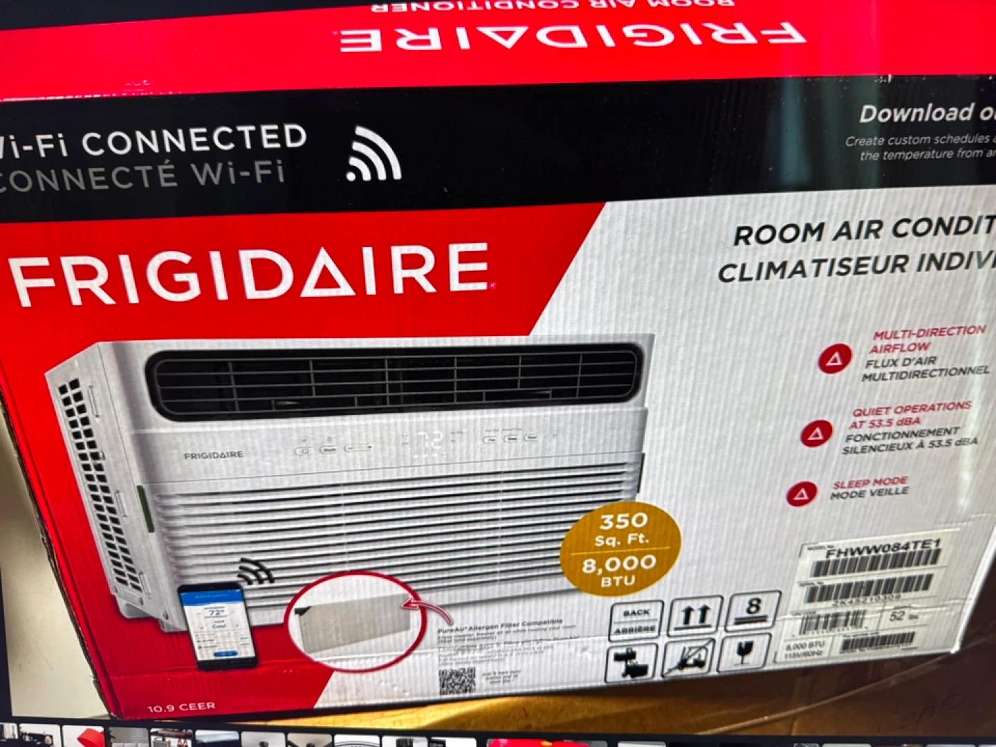 Frigidaire 8,000 BTU Wi-Fi Connected Room Air Conditioner