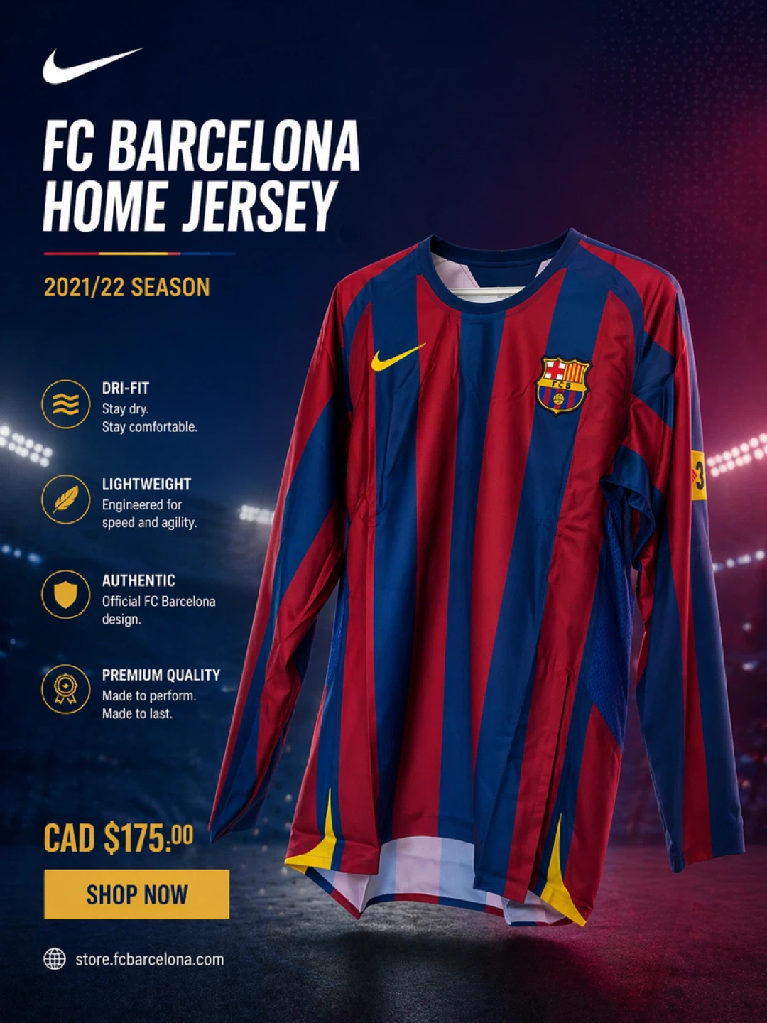 FC Barcelona 2021/22 Home Jersey