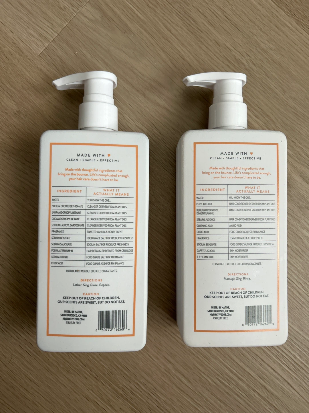 Native Hair Shampoo & Conditioner Set - Toasted Vanilla & Honey - photo 2