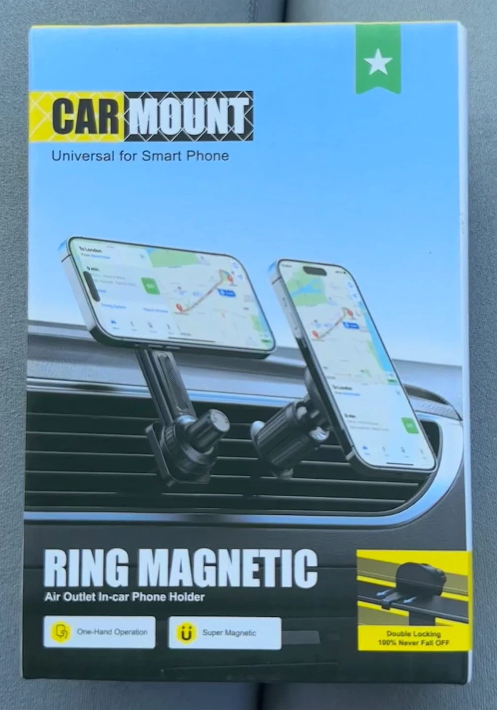 Ring Magnetic Air Outlet In-car Phone Holder