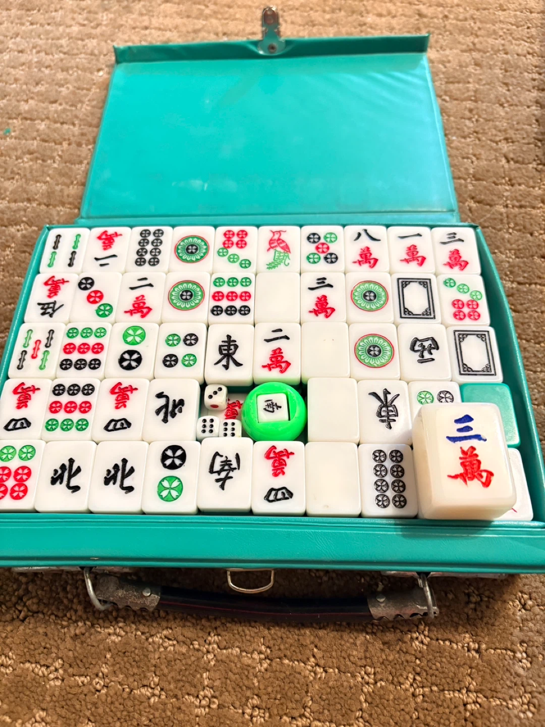 Tiny Mahjong Set with Case