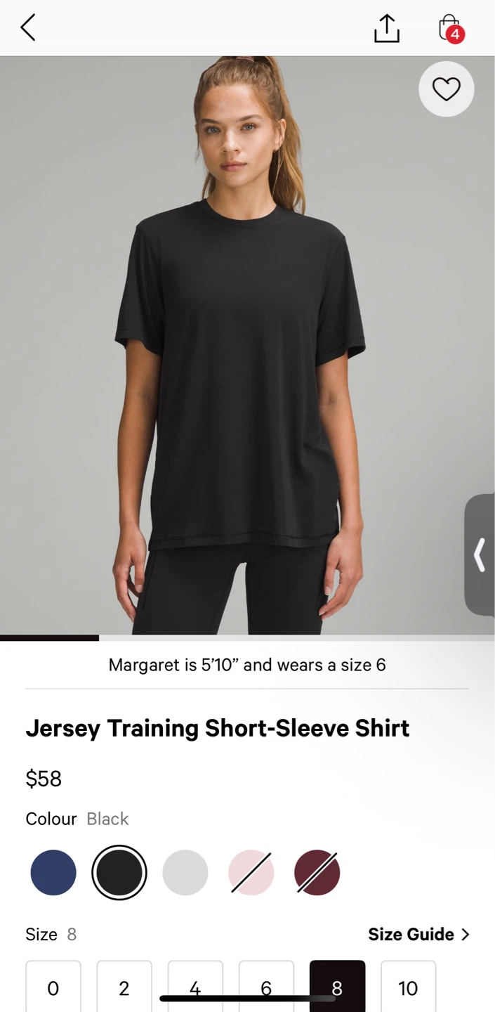 (Retail $66)Lululemon Jersey Training Short-Sleeve Shirt - Black - photo 3