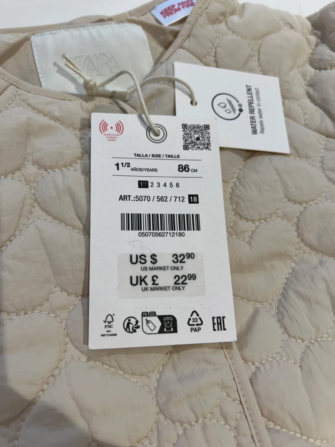 NEW Zara Quilted Heart Jacket - photo 3