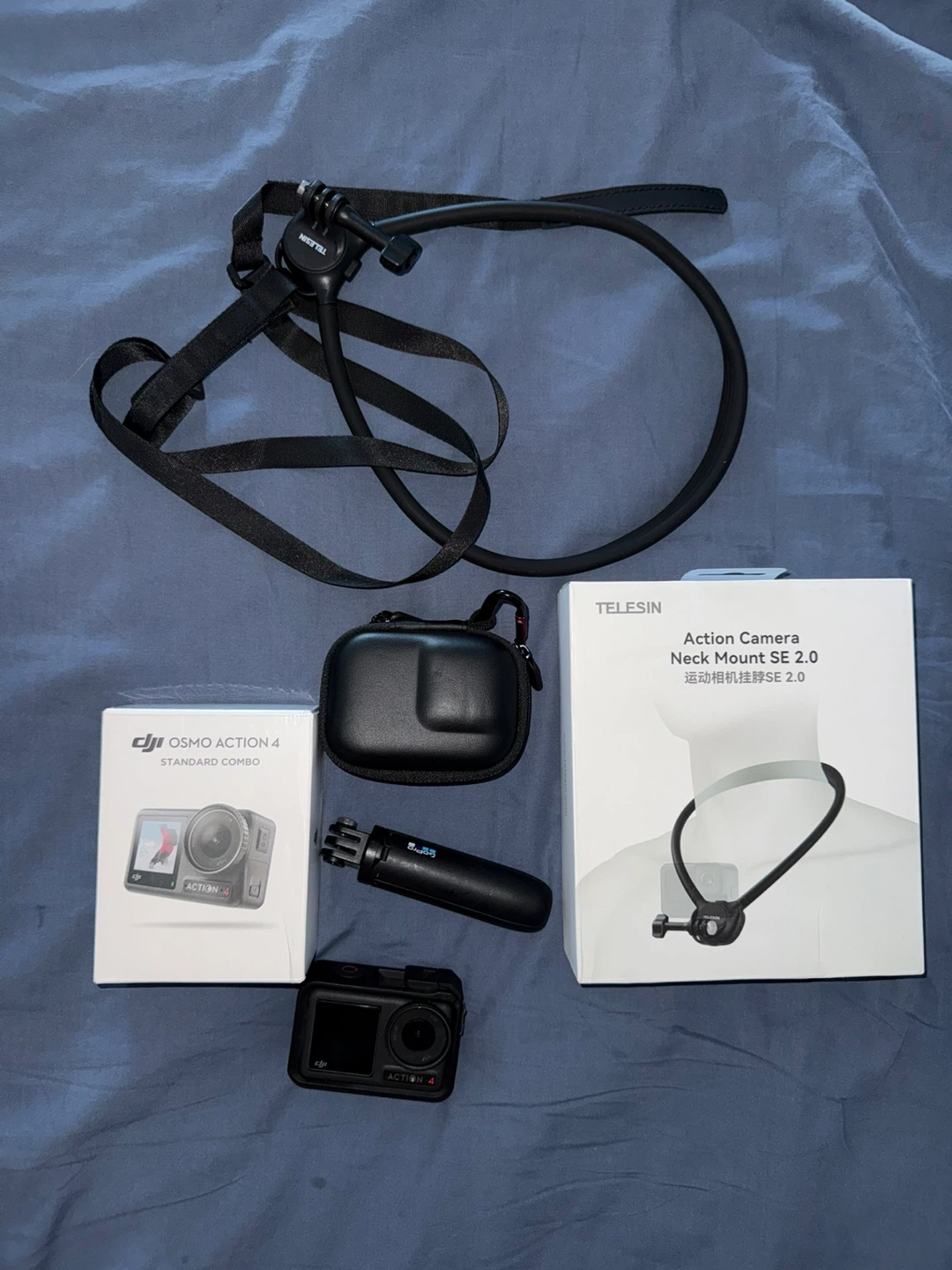 DJI Osmo Action 4 Standard Combo + Telesin Neck Mount