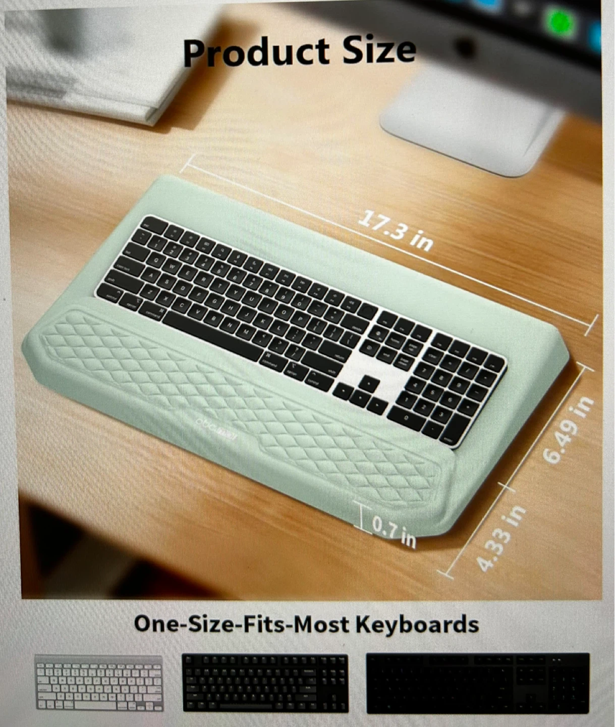 Wrist Rest Pad for Keyboard - Mint Green - photo 3
