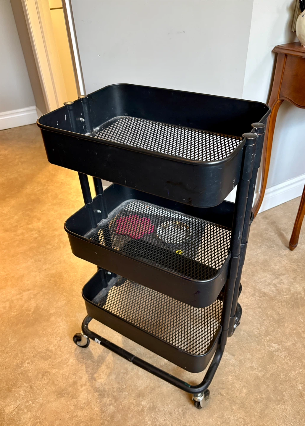 Ikea Black 3-Tier Storage Cart 🌱 - photo 2
