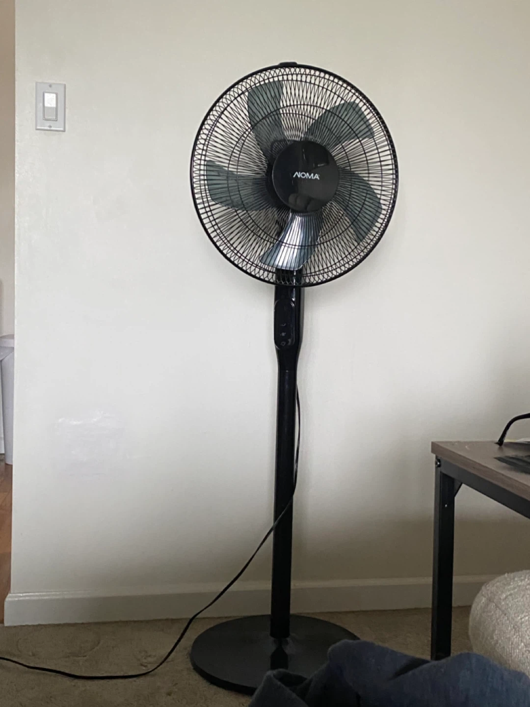 Noma Black Oscillating Pedestal Fan