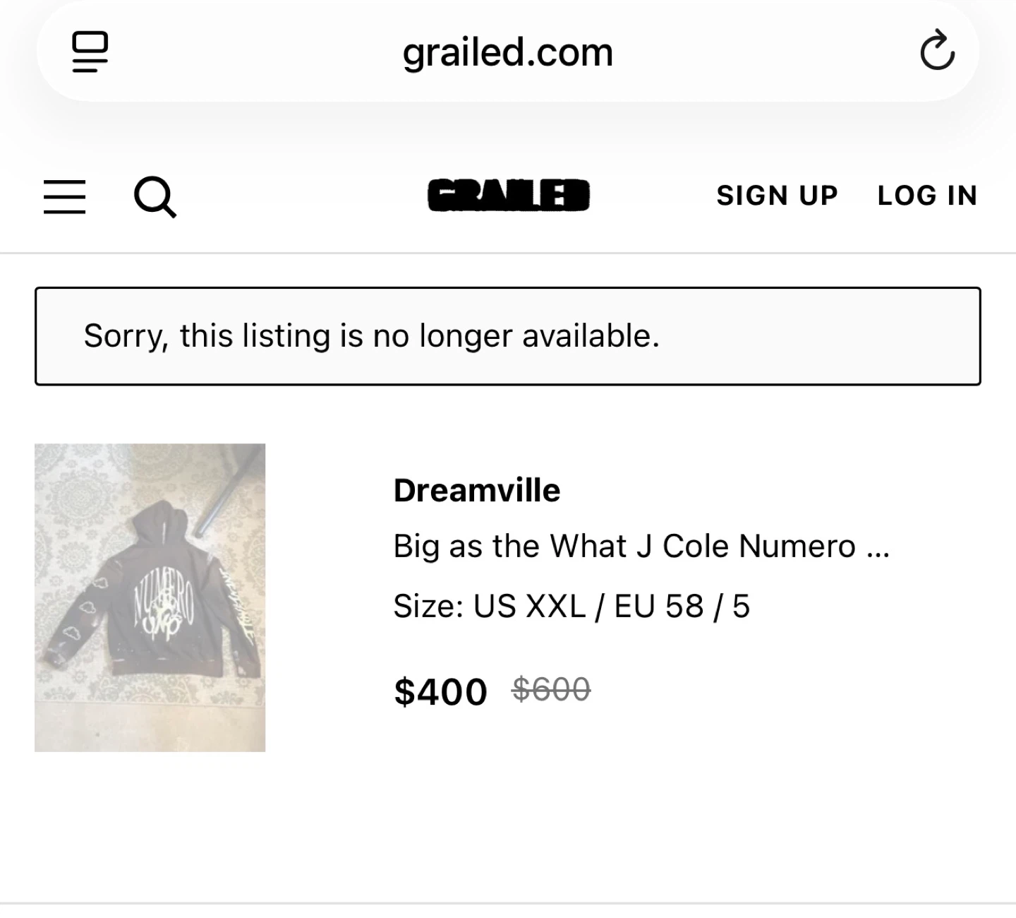 J. Cole Dreamville Zip-Up Hoodie - US XlXL - photo 4