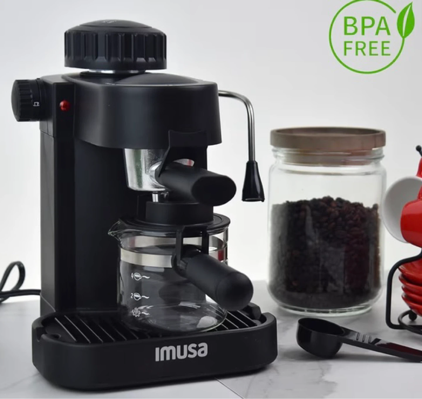 IMUSA USA 4 Cup Espresso/Cappuccino Maker - Black - photo 4