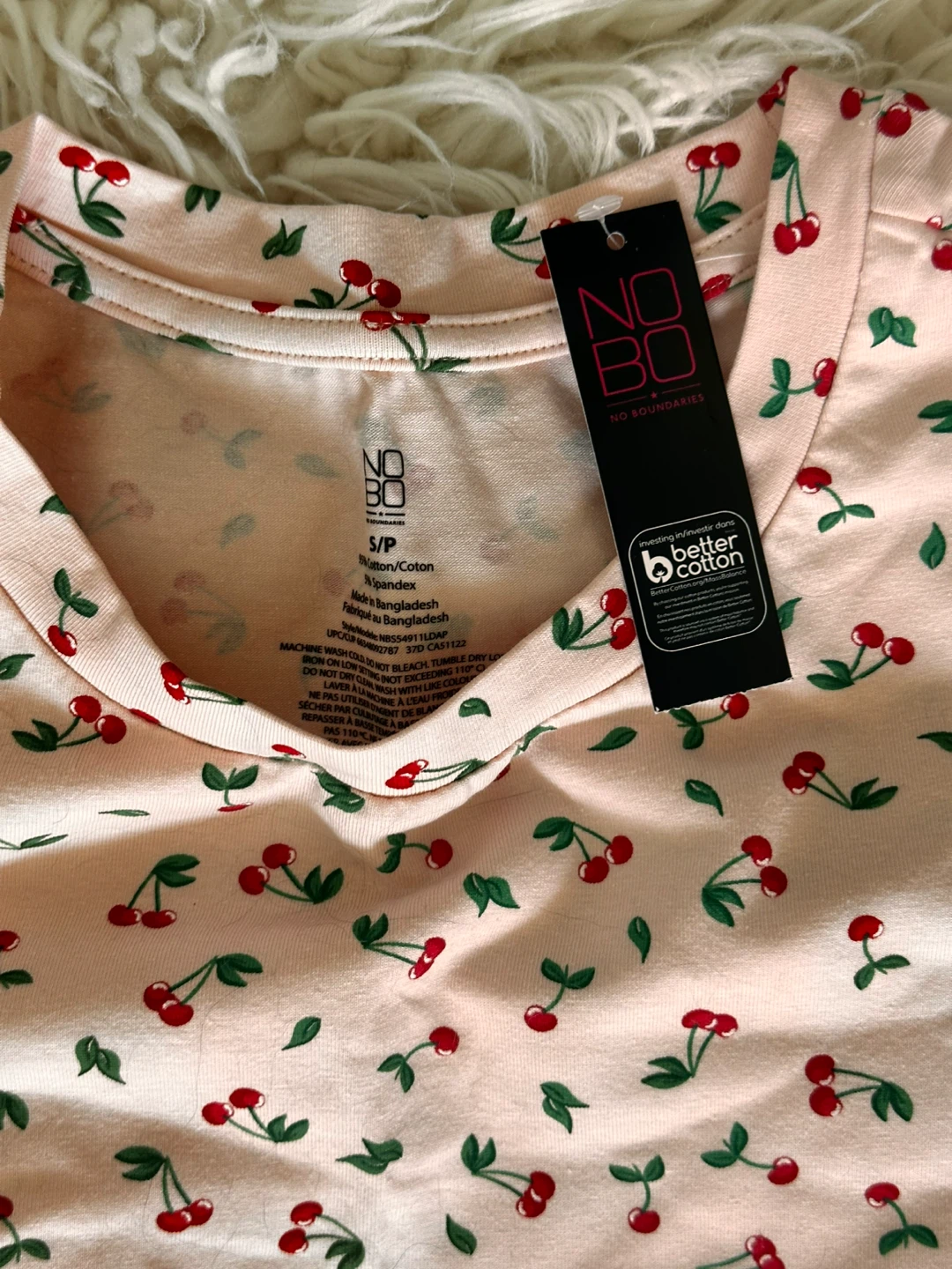 NO BOUNDARIES Women's Cherry Print T-Shirt Dress Size S/P - photo 3