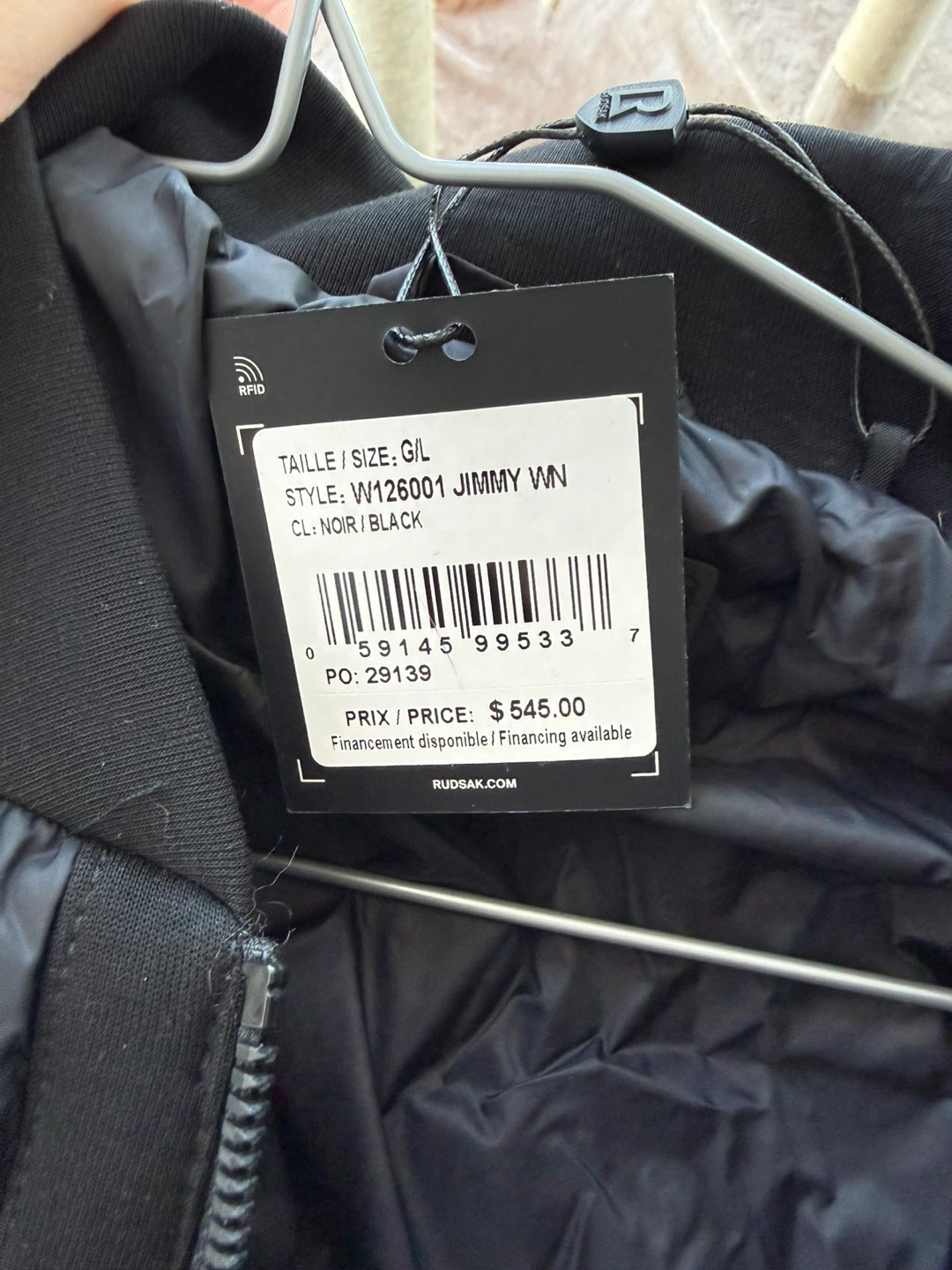 RUDSAK Black Puffer Bomber Jacket - Size G/L - photo 4