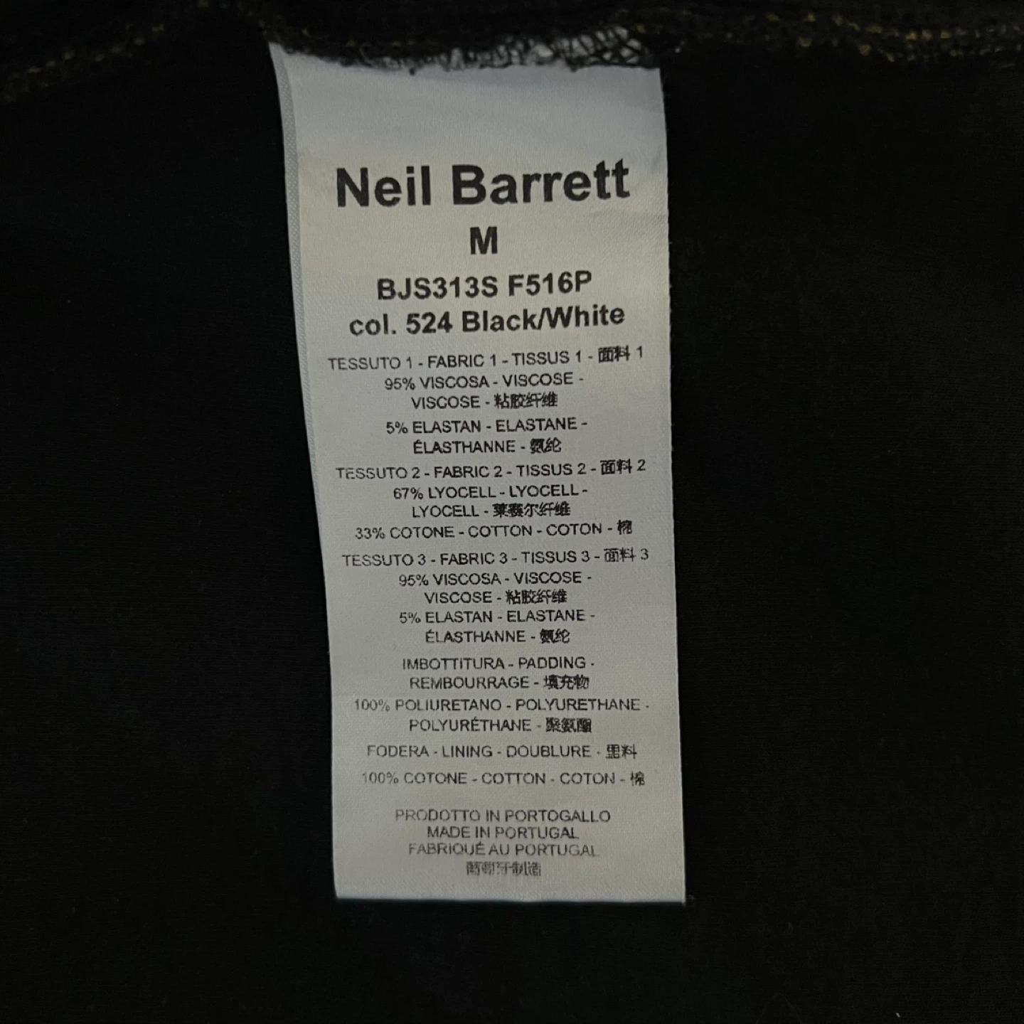 (Retail $1020)Neil Barrett Black Zip-Up Hoodie Size M - photo 4