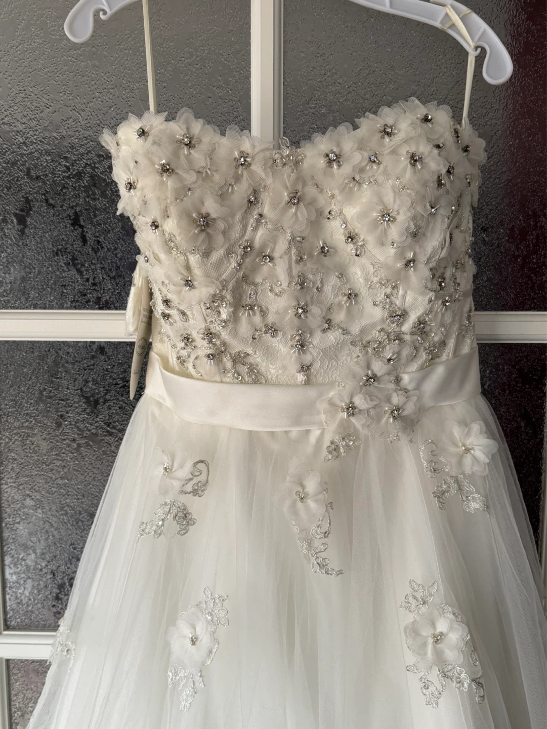 “Snow White” Alfred Angelo Ivory/Silver Wedding Gown