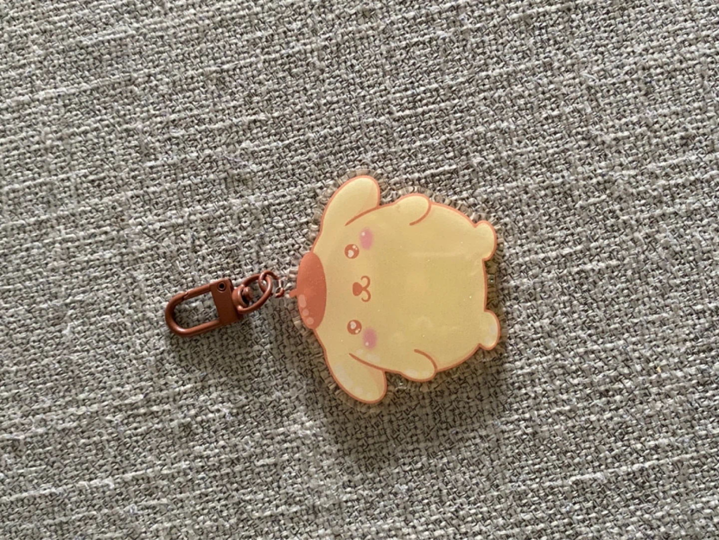 Sanrio Pompompurin Plush Toy and keychain - photo 3